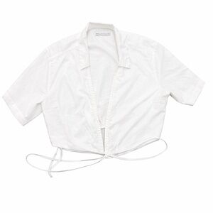 Abercrombie & Fitch White Wrap Tie-Front Blouse Size M